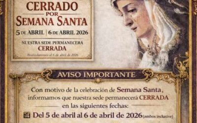 Cerrado por Semana Santa